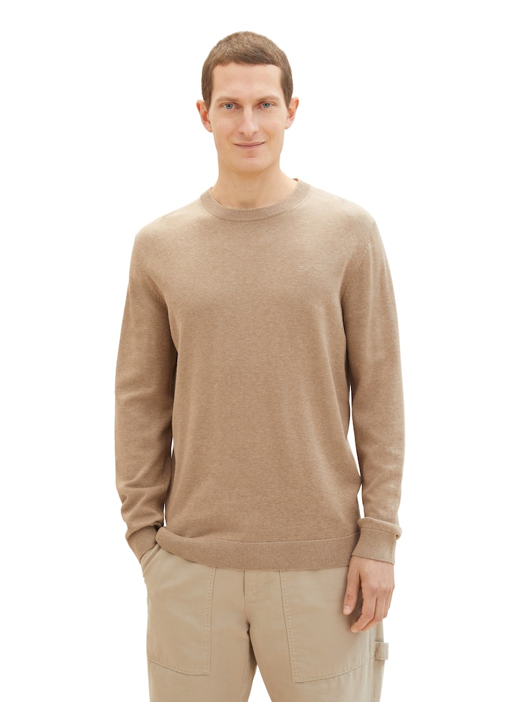 TOM TAILOR BASIC CREWNECK KNIT Herren Pullover