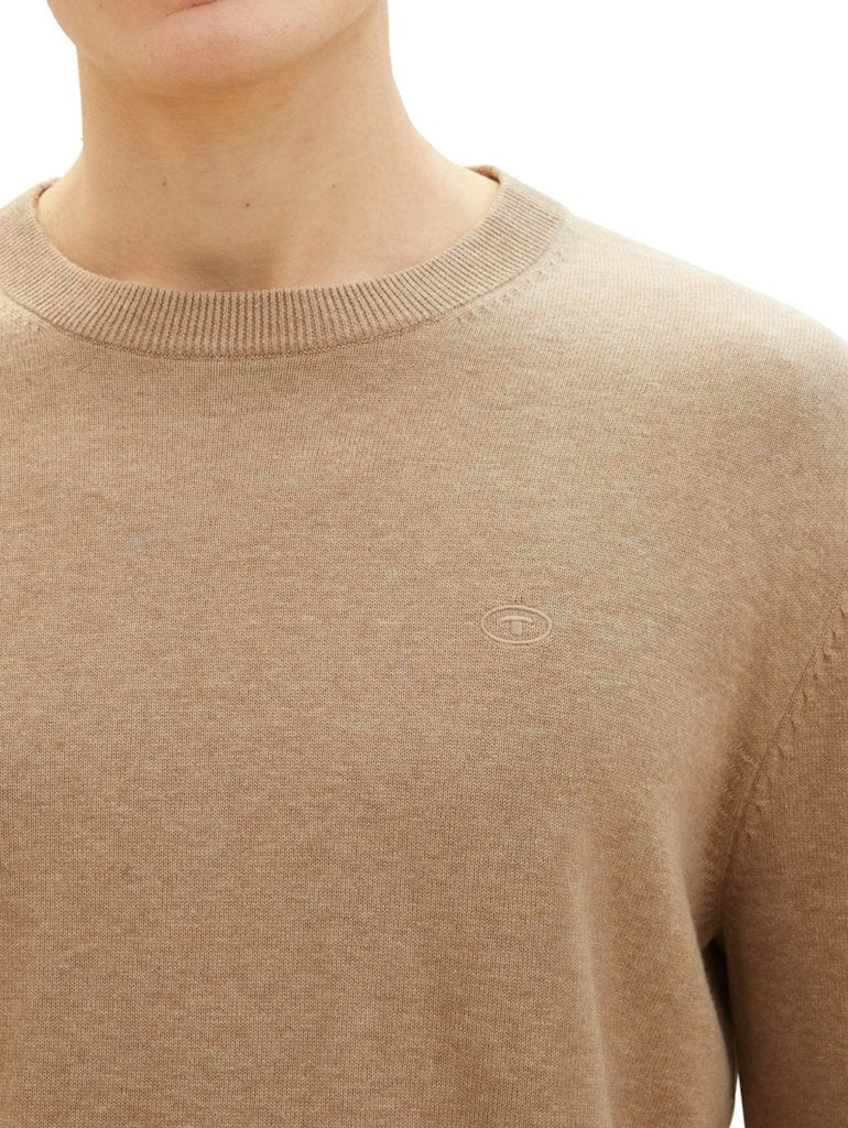 TOM TAILOR BASIC CREWNECK KNIT Herren Pullover