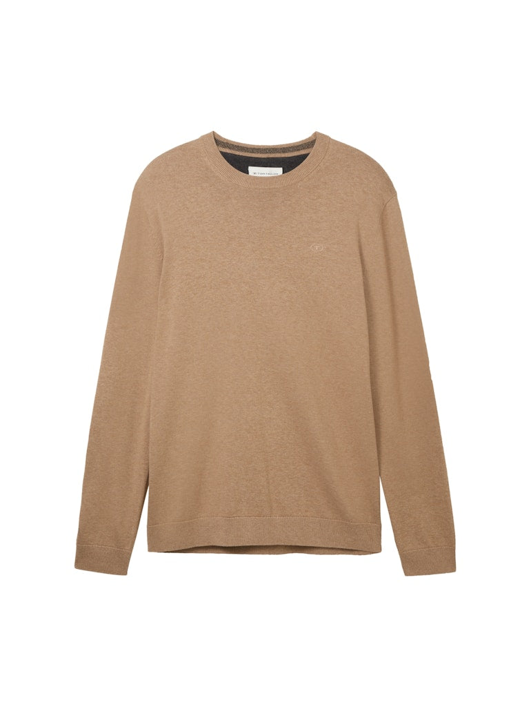 TOM TAILOR BASIC CREWNECK KNIT Herren Pullover