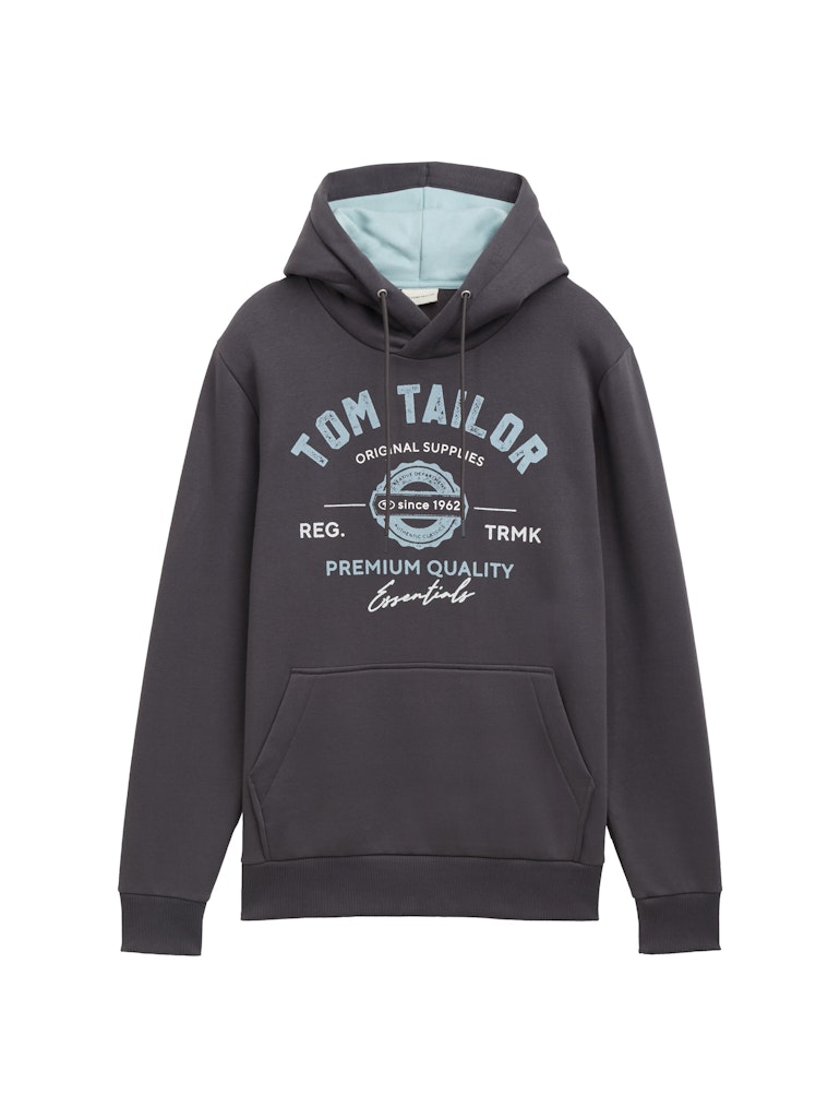 TOM TAILOR HOODIE WITH PRINT Herren Kapuzenpullover