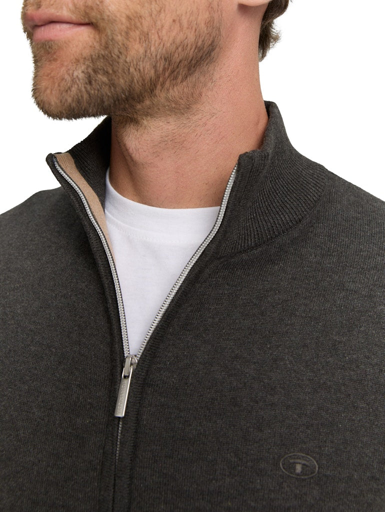 TOM TAILOR Basic Knit Jacket Herren Strickjacke