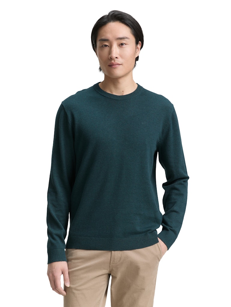 TOM TAILOR BASIC CREWNECK KNIT Herren Pullover