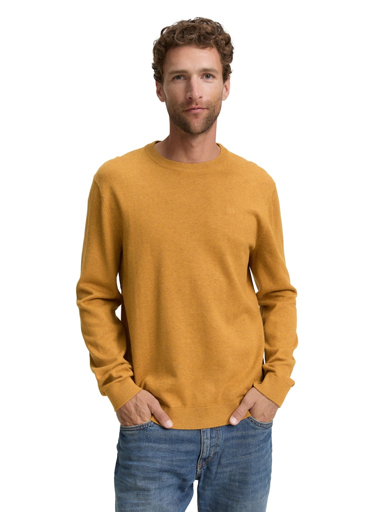 TOM TAILOR BASIC CREWNECK KNIT Herren Pullover