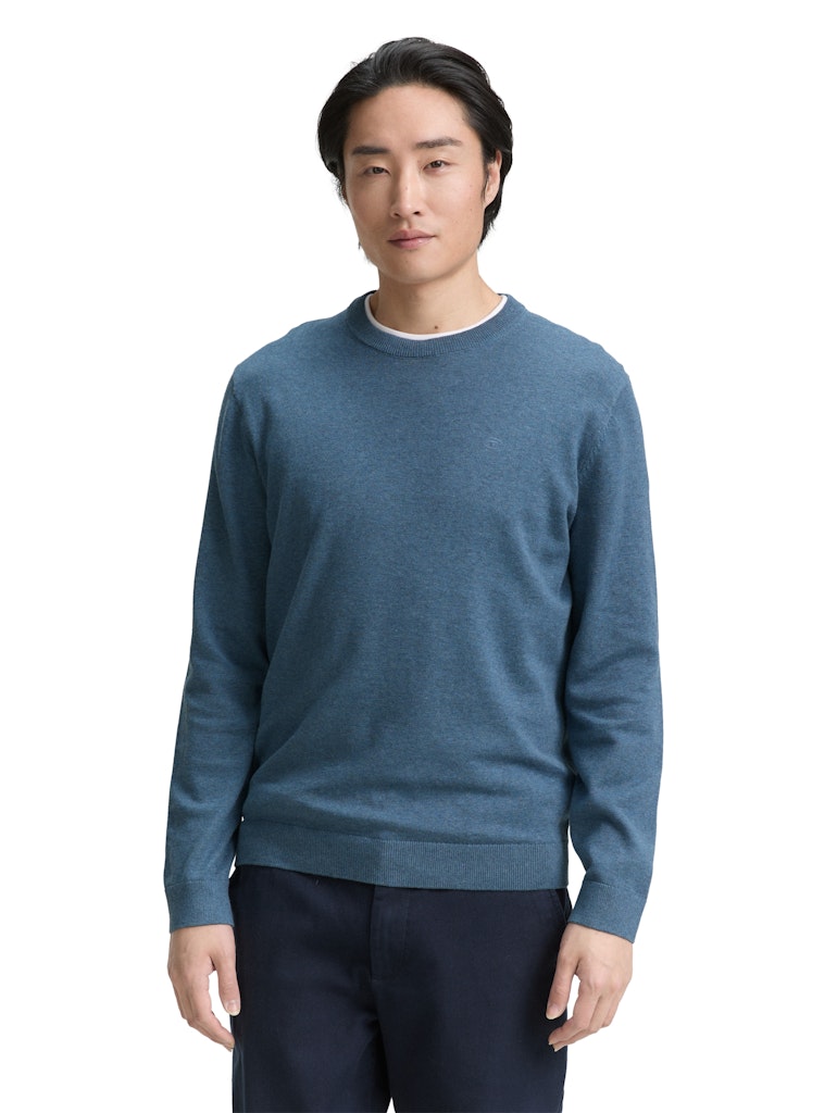 TOM TAILOR BASIC CREWNECK KNIT Herren Pullover