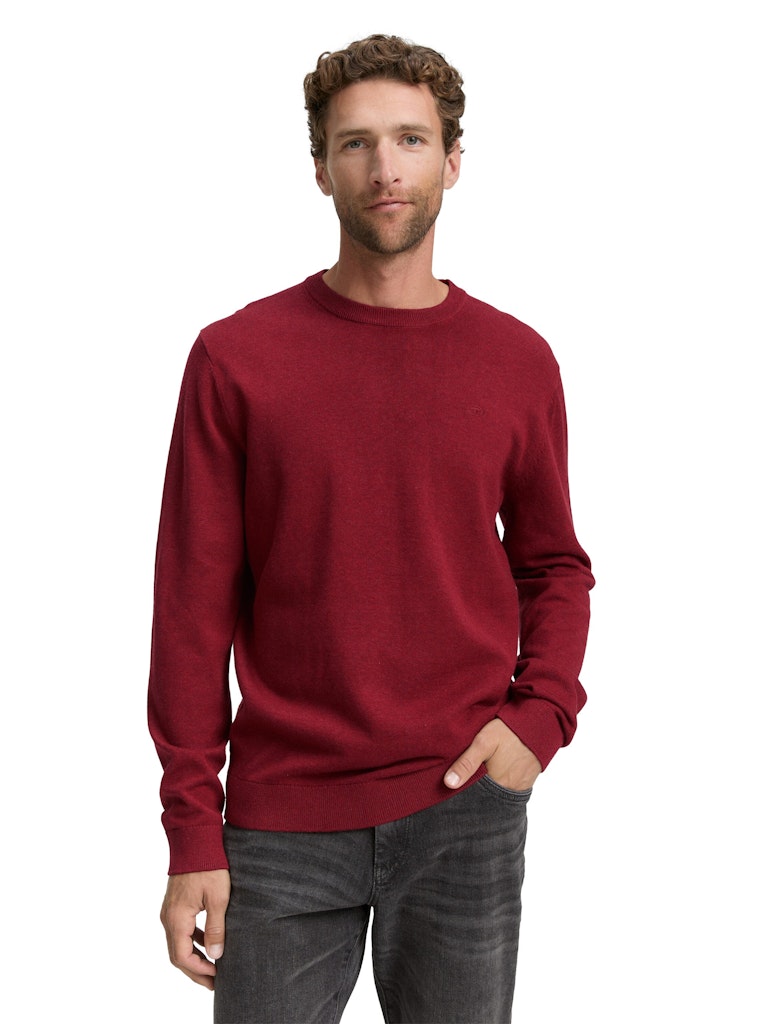 TOM TAILOR BASIC CREWNECK KNIT Herren Pullover