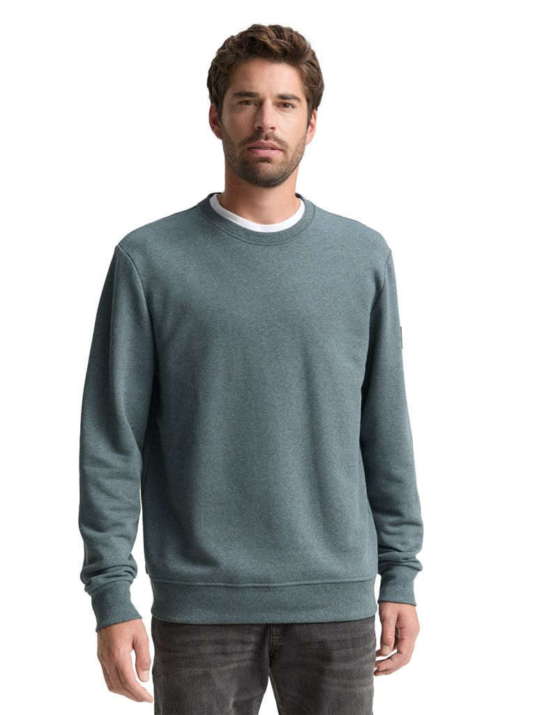 TOM TAILOR 1047803 - STRUCTURED CREWNECK Herren Sweatshirt