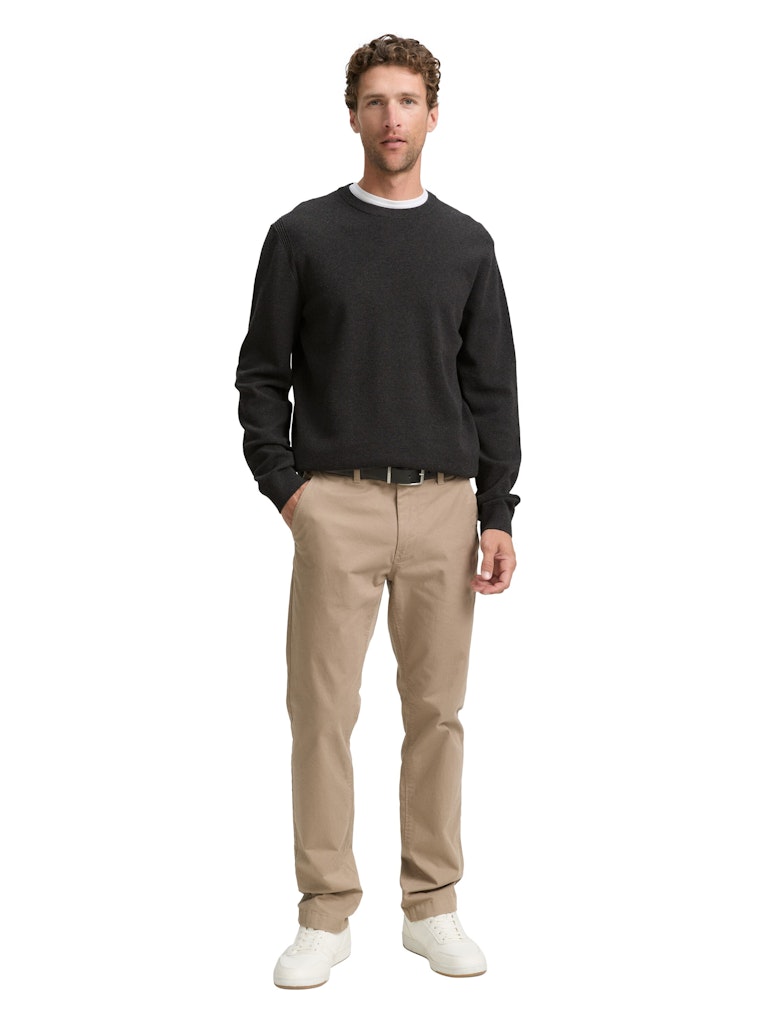 TOM TAILOR STRUCTURED CREWNECK KNIT Herren Pullover
