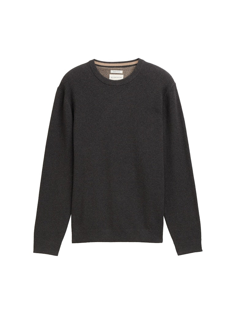 TOM TAILOR STRUCTURED CREWNECK KNIT Herren Pullover