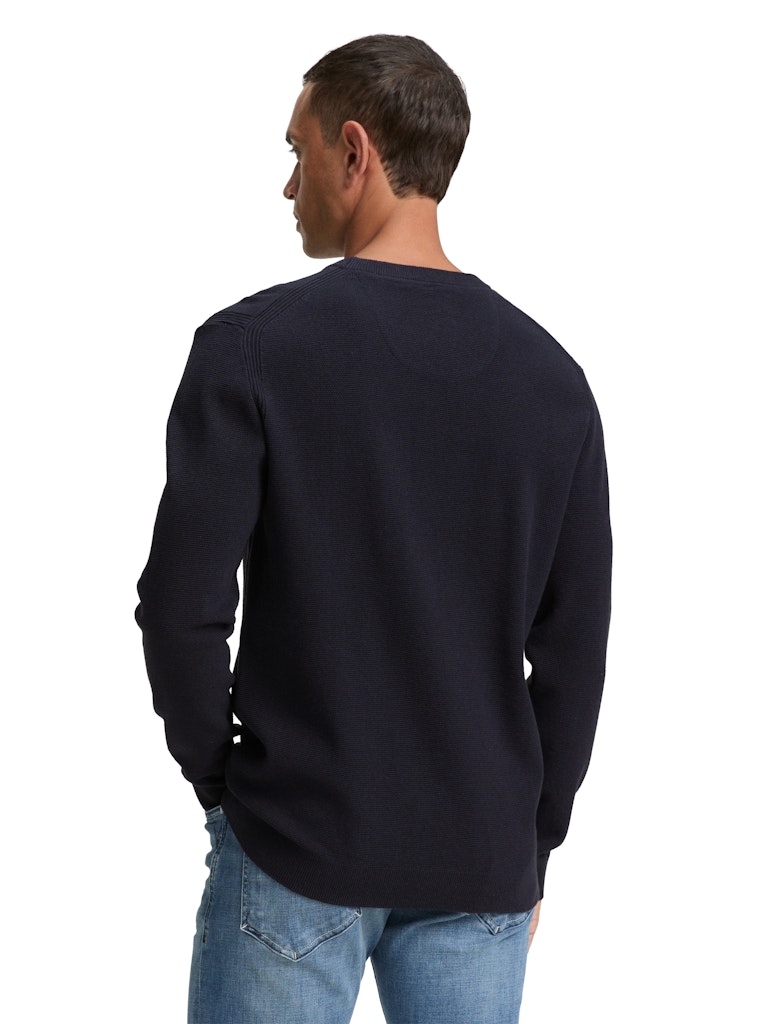 TOM TAILOR STRUCTURED CREWNECK KNIT Herren Pullover