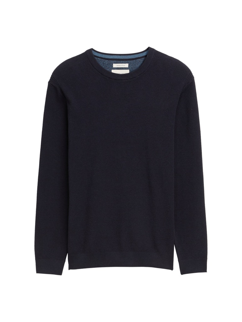 TOM TAILOR STRUCTURED CREWNECK KNIT Herren Pullover