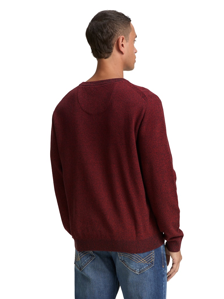 TOM TAILOR STRUCTURED CREWNECK KNIT Herren Pullover