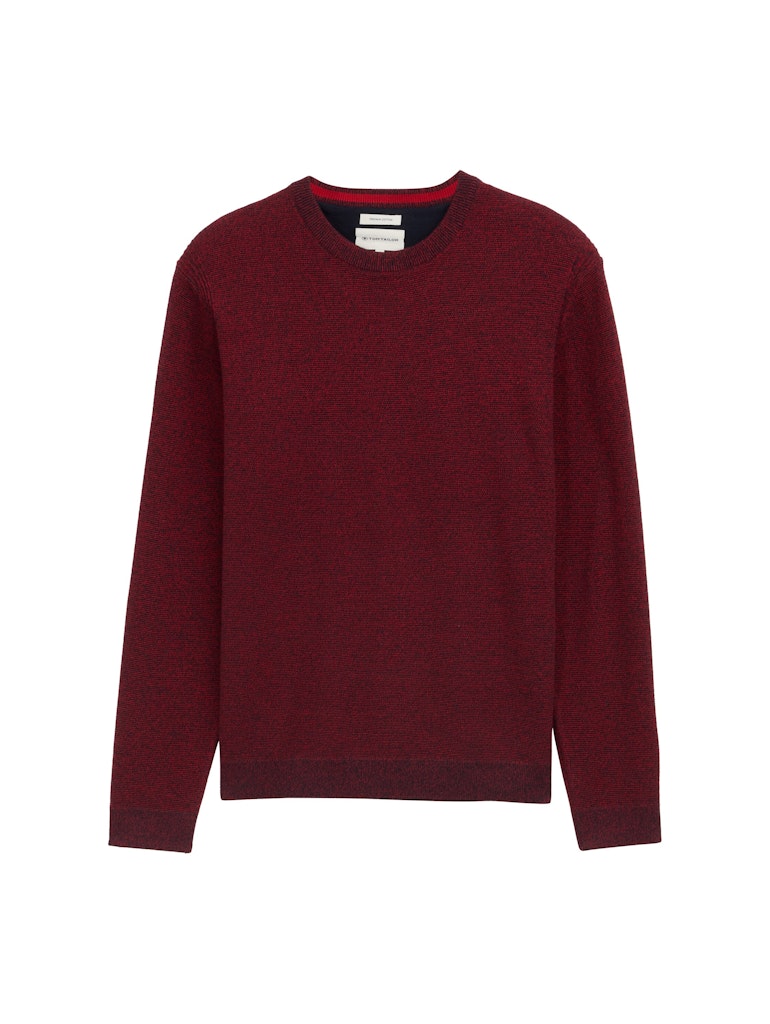 TOM TAILOR STRUCTURED CREWNECK KNIT Herren Pullover