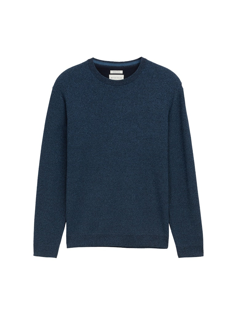 TOM TAILOR STRUCTURED CREWNECK KNIT Herren Pullover