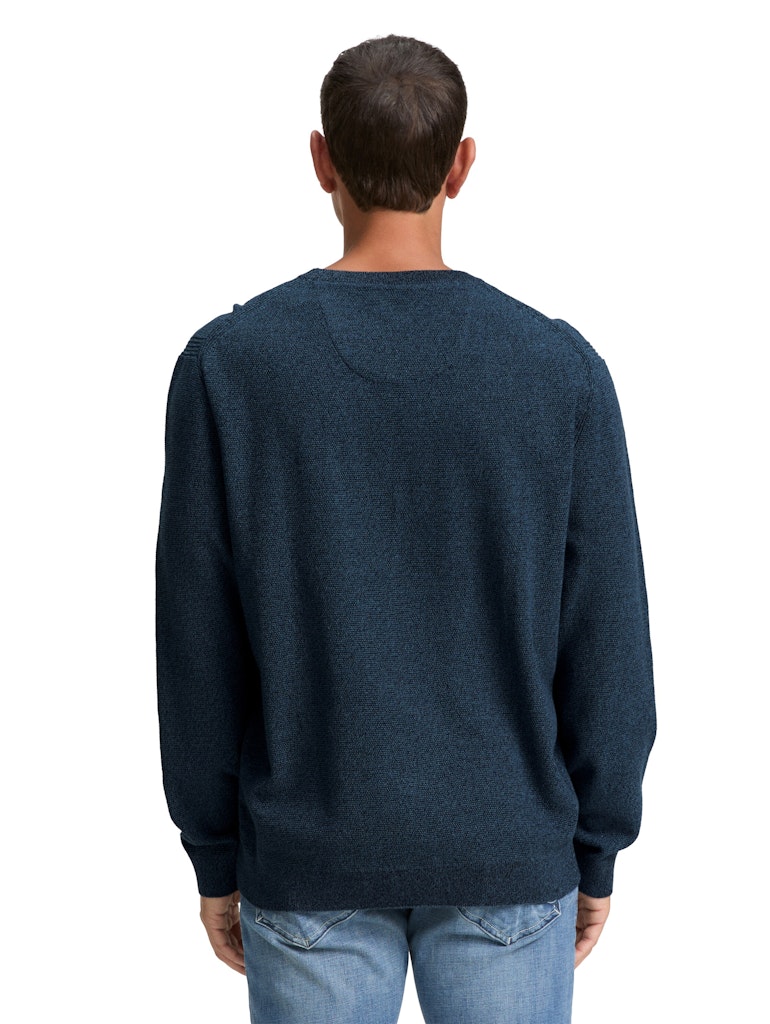 TOM TAILOR STRUCTURED CREWNECK KNIT Herren Pullover