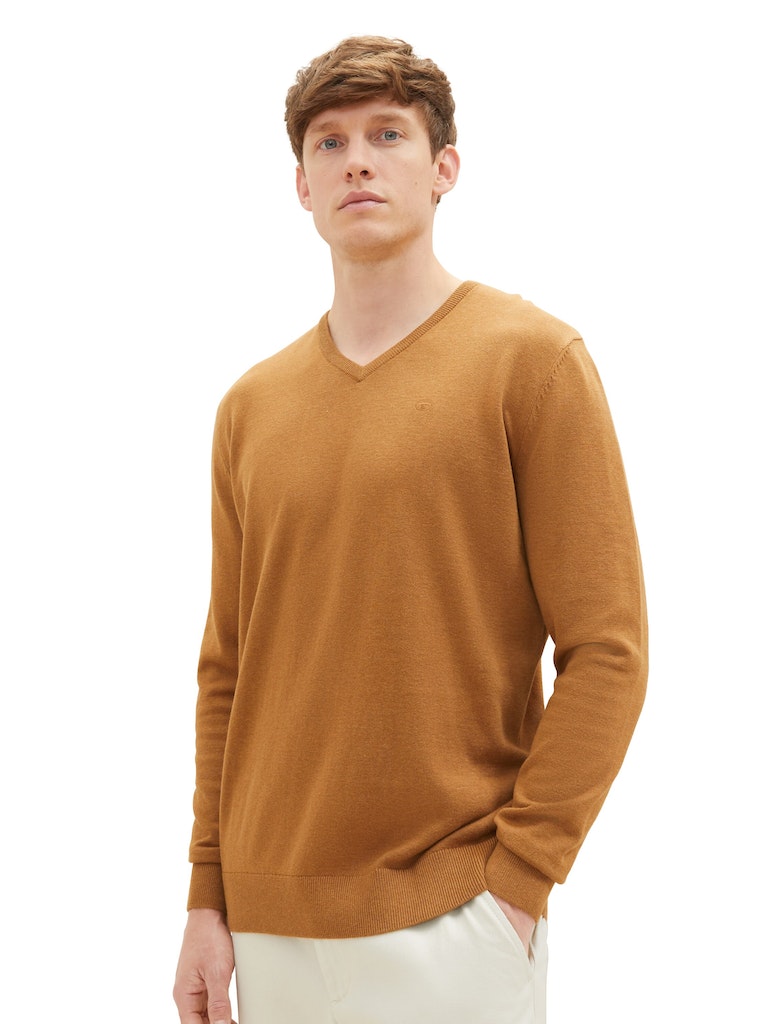 TOM TAILOR BASIC V-NECK SWEATER Herren Pullover