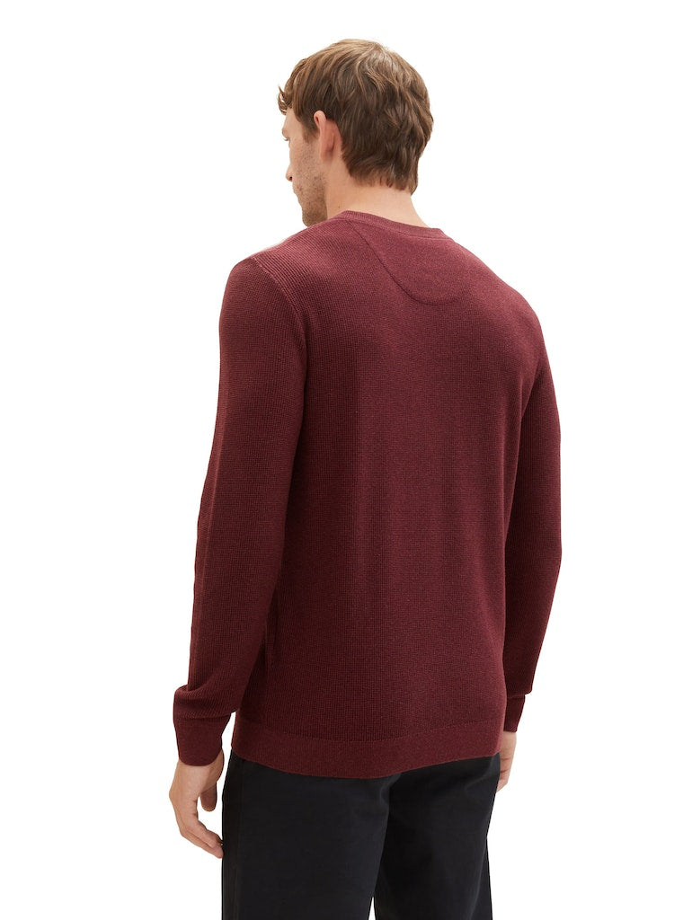 TOM TAILOR STRUCTURED CREWNECK KNIT Herren Pullover