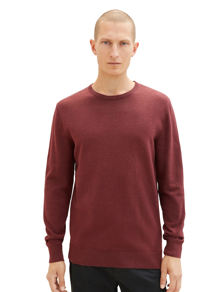 TOM TAILOR BASIC CREW NECK SWEATER Herren Pullover