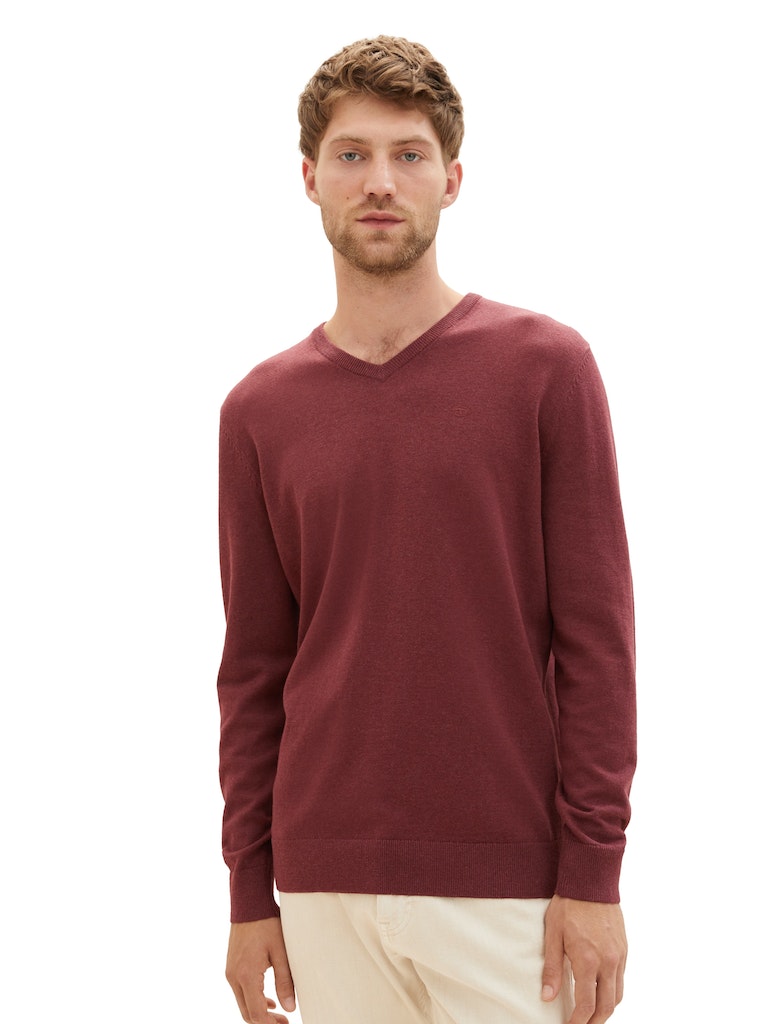 TOM TAILOR BASIC V-NECK SWEATER Herren Pullover