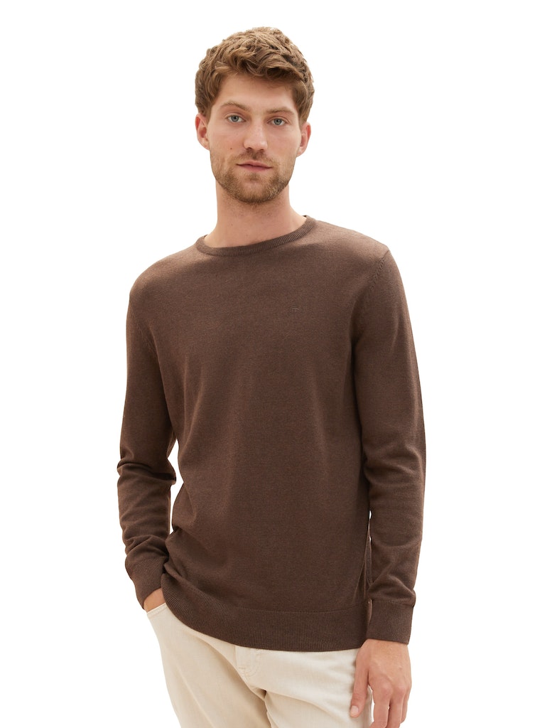 TOM TAILOR BASIC CREW NECK SWEATER Herren Pullover
