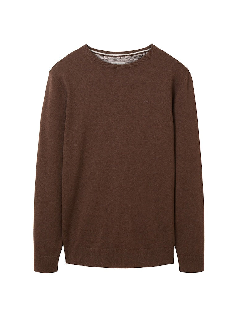 TOM TAILOR BASIC CREW NECK SWEATER Herren Pullover