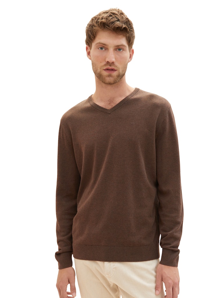 TOM TAILOR BASIC V-NECK SWEATER Herren Pullover