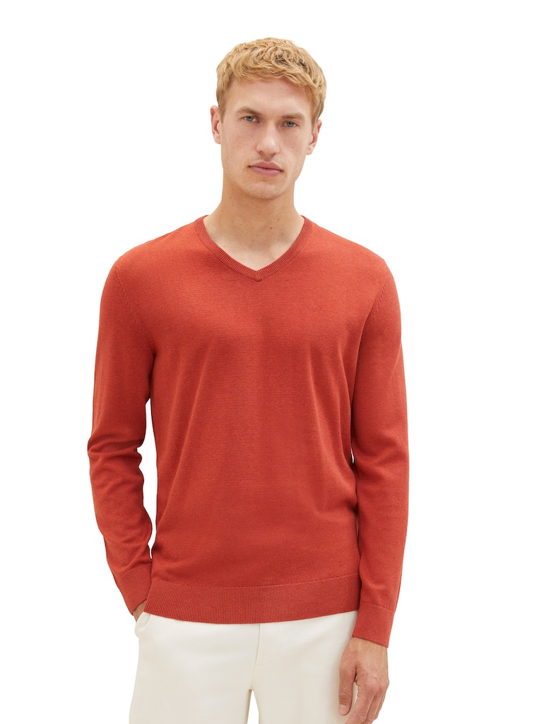 TOM TAILOR BASIC V-NECK SWEATER Herren Pullover