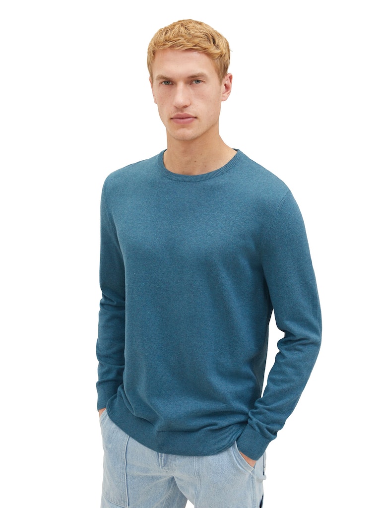 TOM TAILOR BASIC CREW NECK SWEATER Herren Pullover