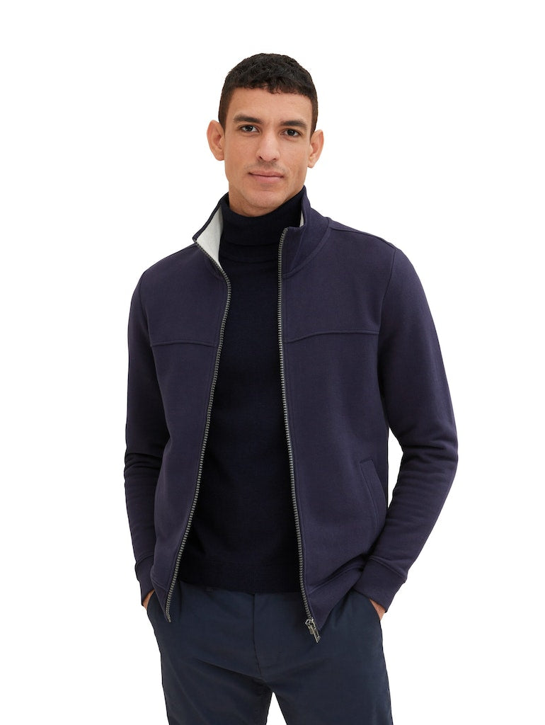 TOM TAILOR CUTLINE SWEAT JACKET Herren Zipjacke