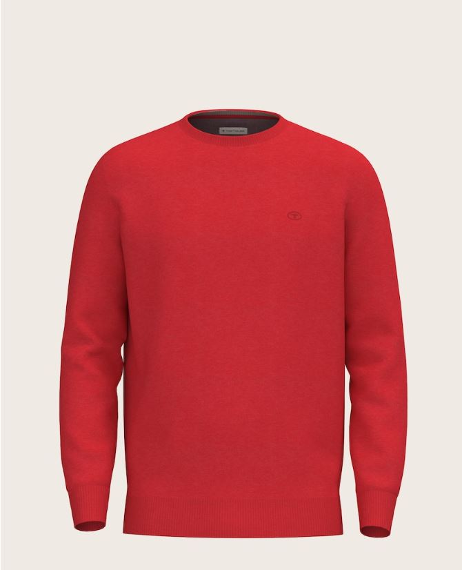TOM TAILOR BASIC CREW NECK SWEATER Herren Strickpullover