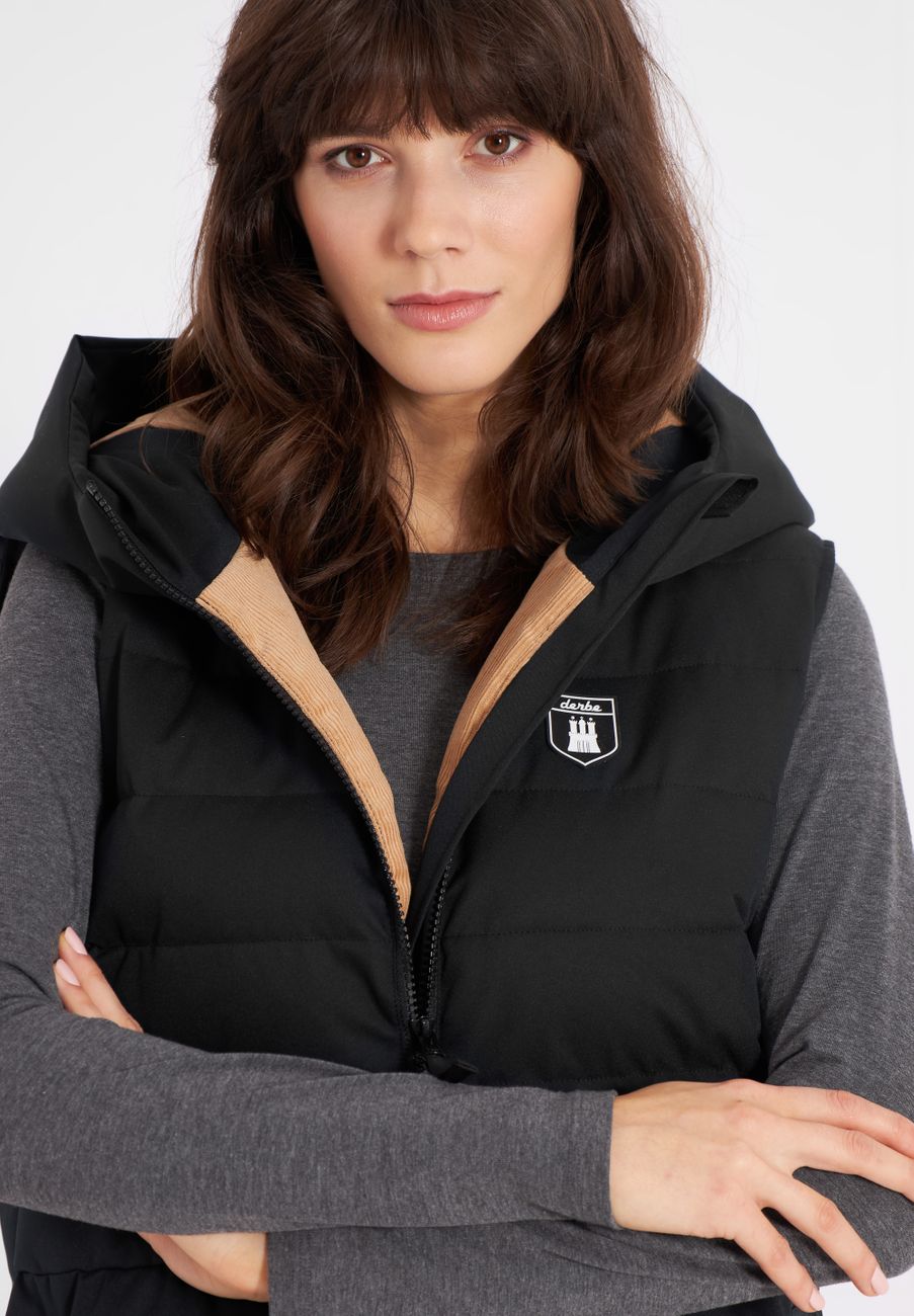DERBE HAMBURG W-01-XX-VESTHOLM LONG_CD Damen Parka Weste