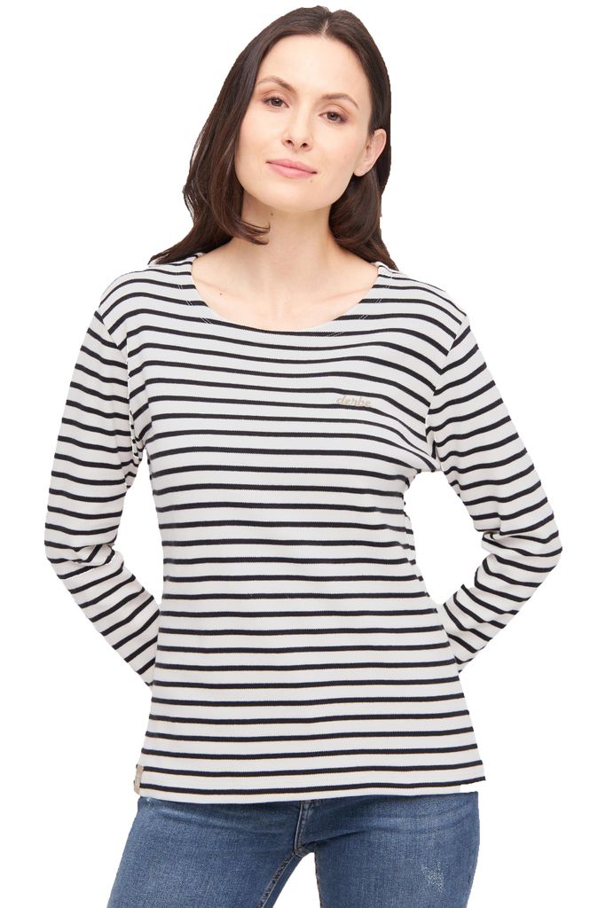 DERBE HAMBURG W-03-LS-INTERSTRIPED Damen Longsleeve