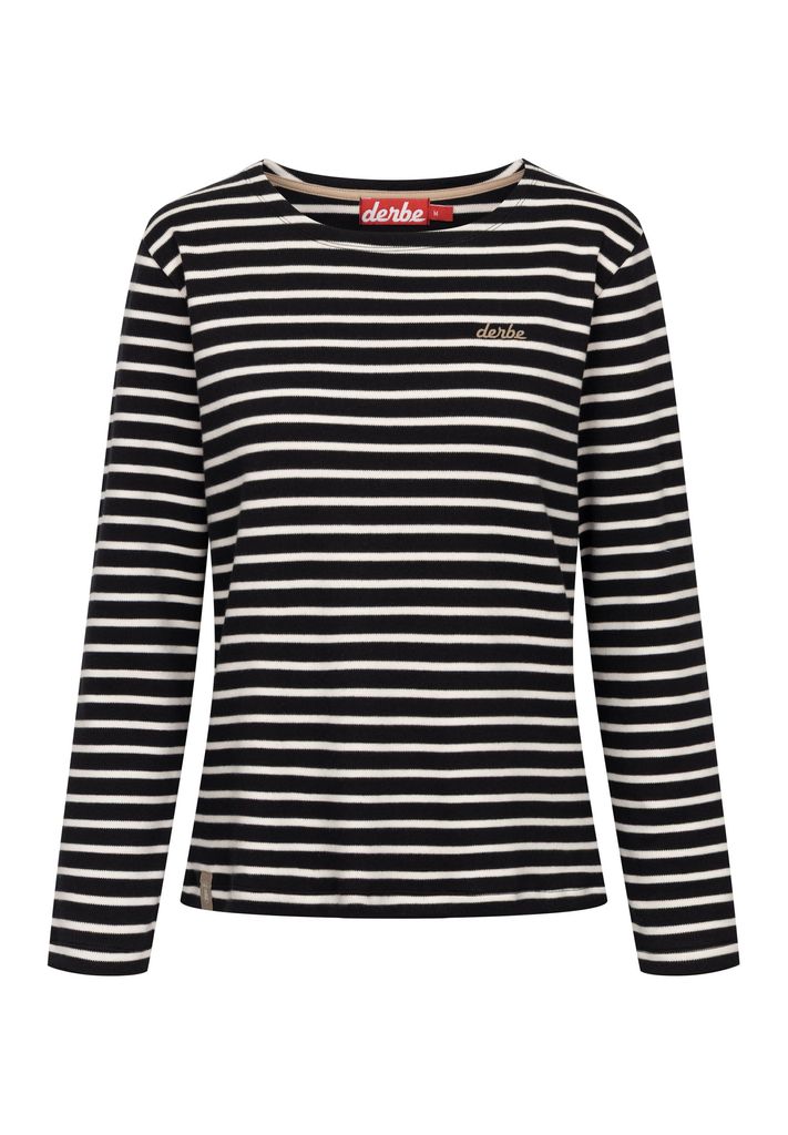 DERBE HAMBURG W-03-LS-INTERSTRIPED Damen Longsleeve