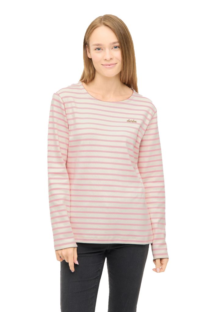 DERBE HAMBURG W-03-LS-INTERSTRIPED Damen Longsleeve