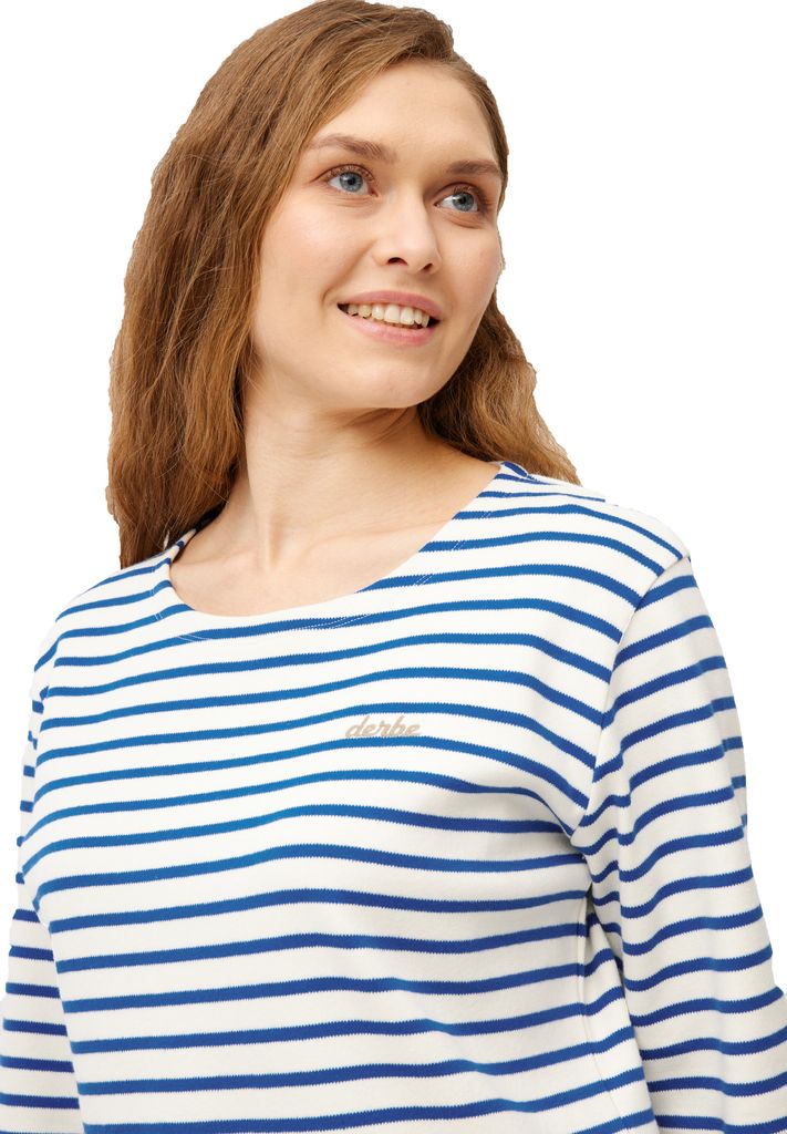 DERBE HAMBURG W-03-LS-INTERSTRIPED Damen Longsleeve