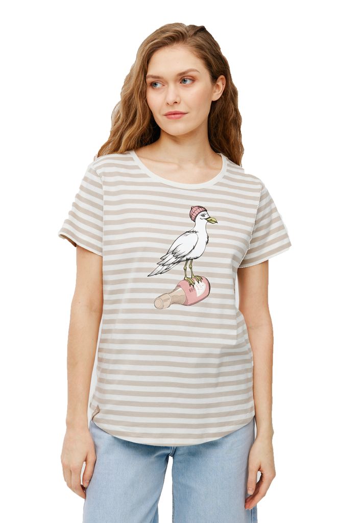 DERBE HAMBURG W-03-TS-STURMMÖWIN_STRIPED Damen T-Shirt