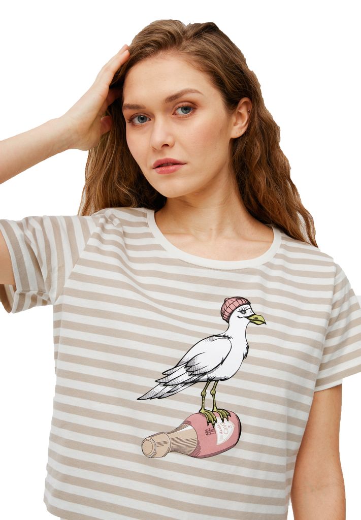 DERBE HAMBURG W-03-TS-STURMMÖWIN_STRIPED Damen T-Shirt
