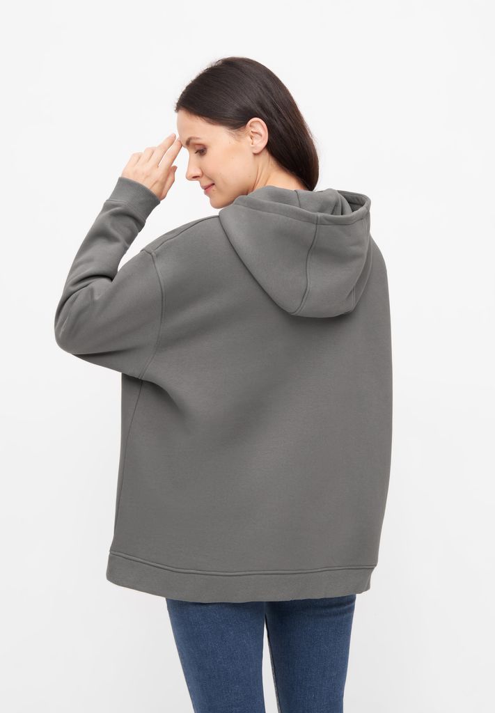 DERBE HAMBURG W-05-HD-HERZFLUT Damen Oversize Kapuzensweat