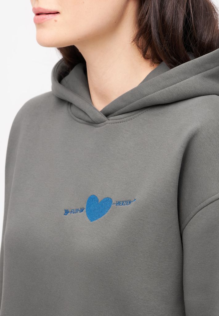 DERBE HAMBURG W-05-HD-HERZFLUT Damen Oversize Kapuzensweat