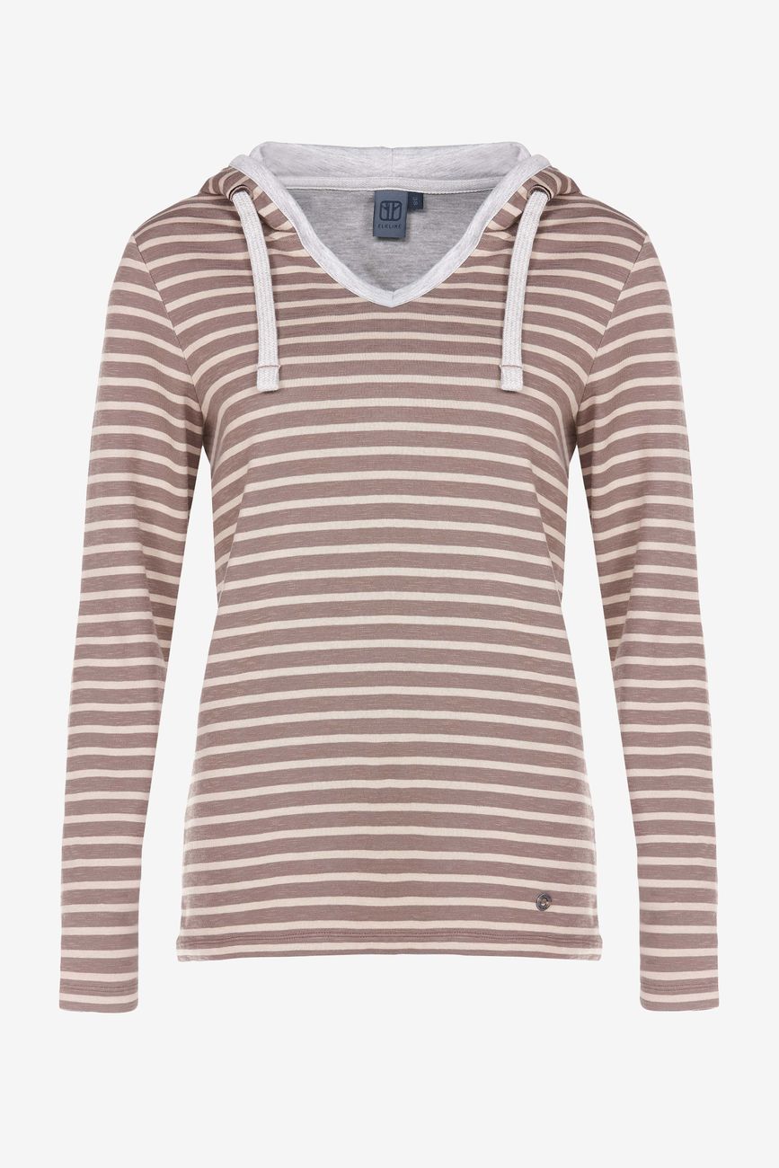 ELKLINE FAVORITE Damen Ringel Sweatpullover mit Kapuze