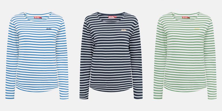 DERBE HAMBURG W-03-LS-INTERSTRIPED Damen Longsleeve