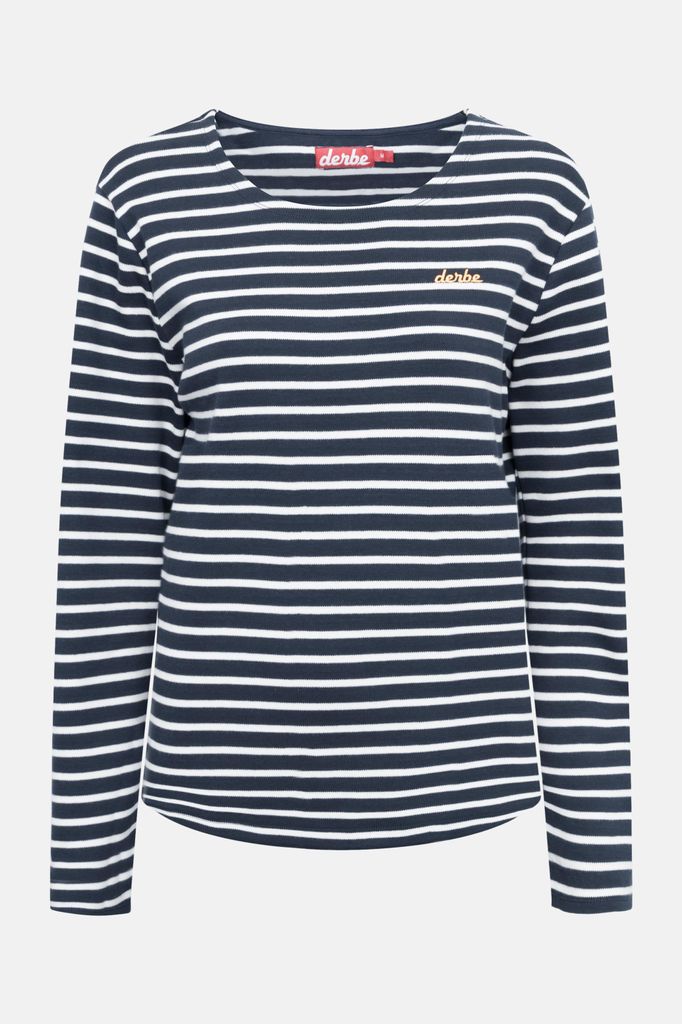 DERBE HAMBURG W-03-LS-INTERSTRIPED Damen Longsleeve