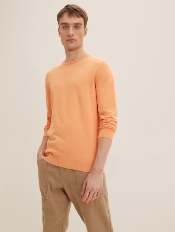 TOM TAILOR BASIC CREW NECK SWEATER Herren Pullover