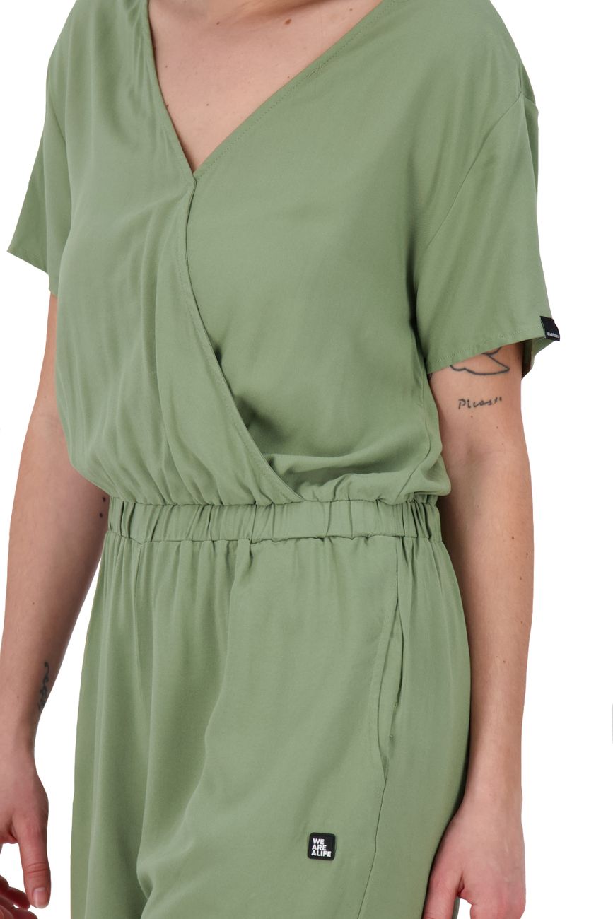 ALIFE AND KICKIN HELLA AK A JUMPSUIT Damen V-Ausschnitt - ALIFE AND KICKIN - SAGATOO - 4064068197450