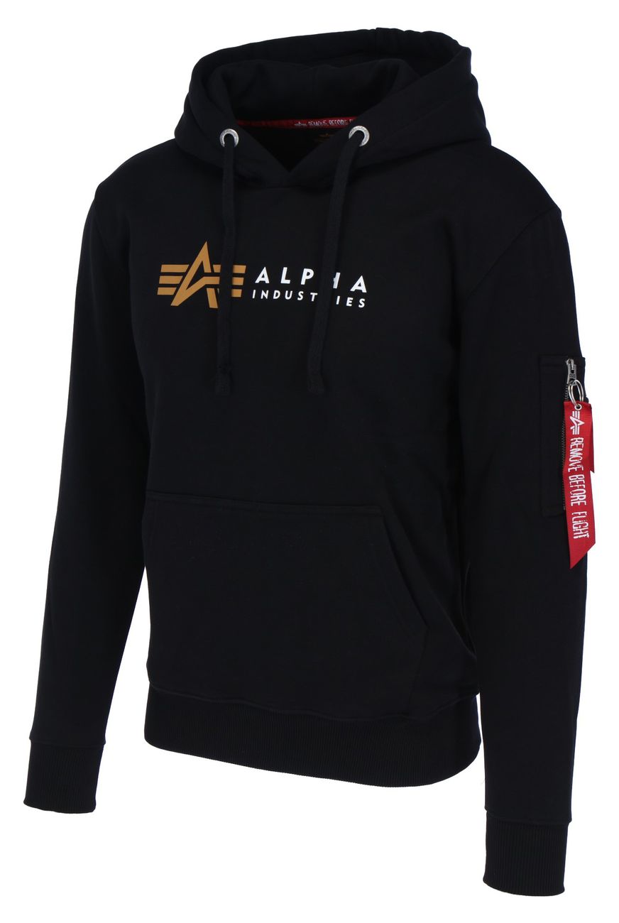 ALPHA INDUSTRIES ALPHA LABEL HOODY Herren Kapuzenpullover - Alpha Industries - SAGATOO - 4059146466290