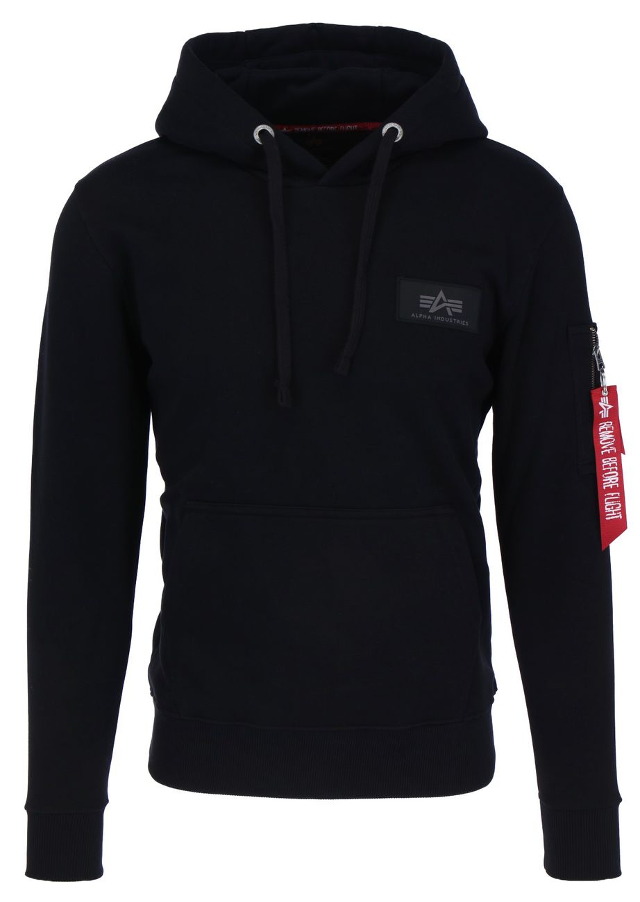 ALPHA INDUSTRIES BACK PRINT HOODY REFLECTIVE PRINT Herren Kapuzenpullover - Alpha Industries - SAGATOO - 4059146327508