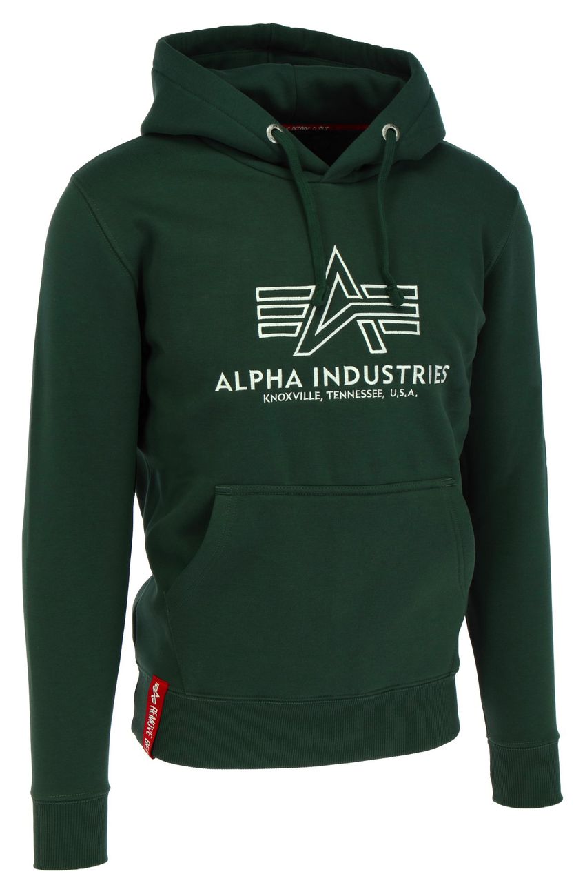ALPHA INDUSTRIES BASIC HOODY EMBROIDERY Herren Kapuzenpullover - Alpha Industries - SAGATOO - 4059146467556