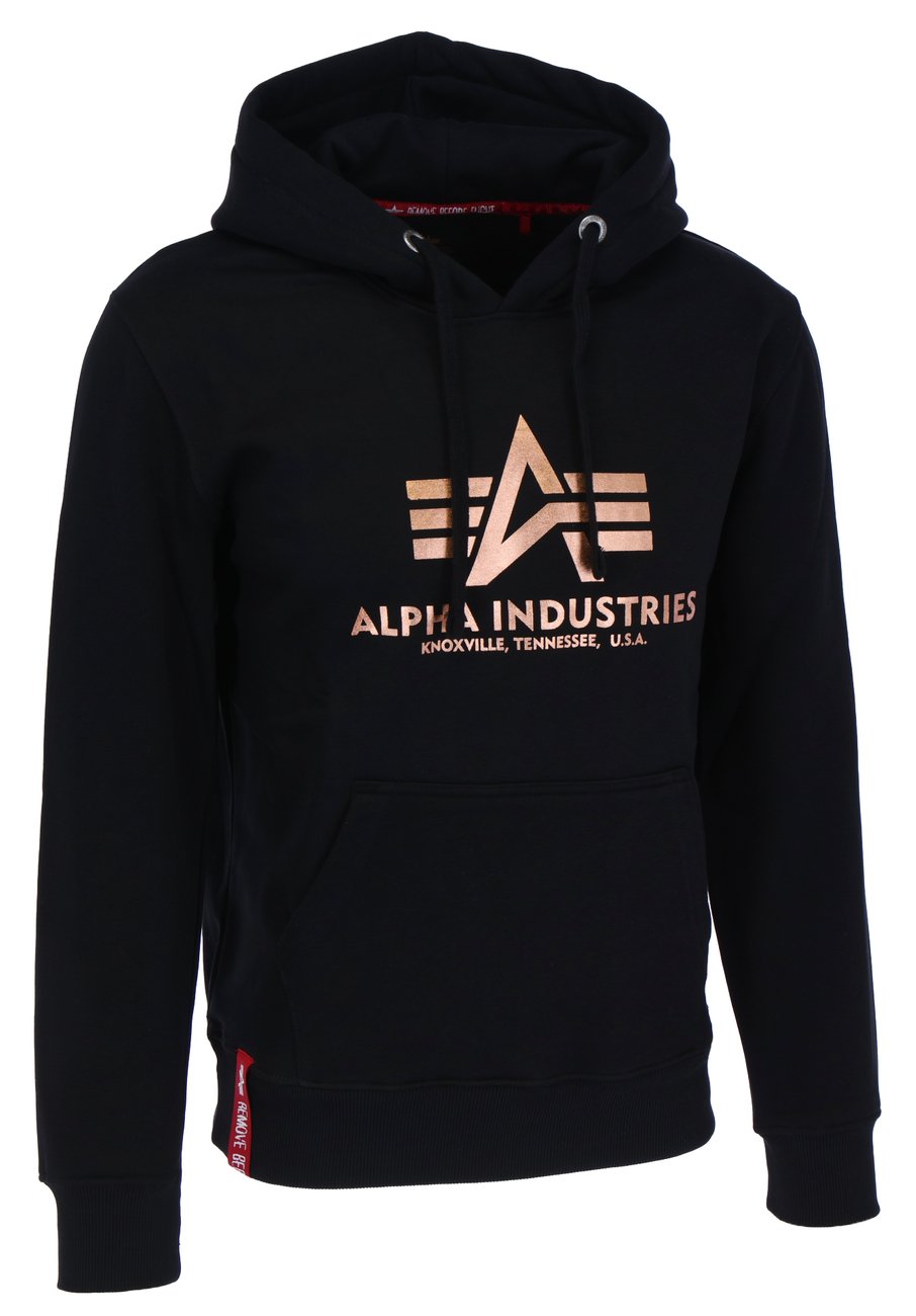 ALPHA INDUSTRIES BASIC HOODY FOIL PRINT Herren Kapuzenpullover - Alpha Industries - SAGATOO - 4059146326914
