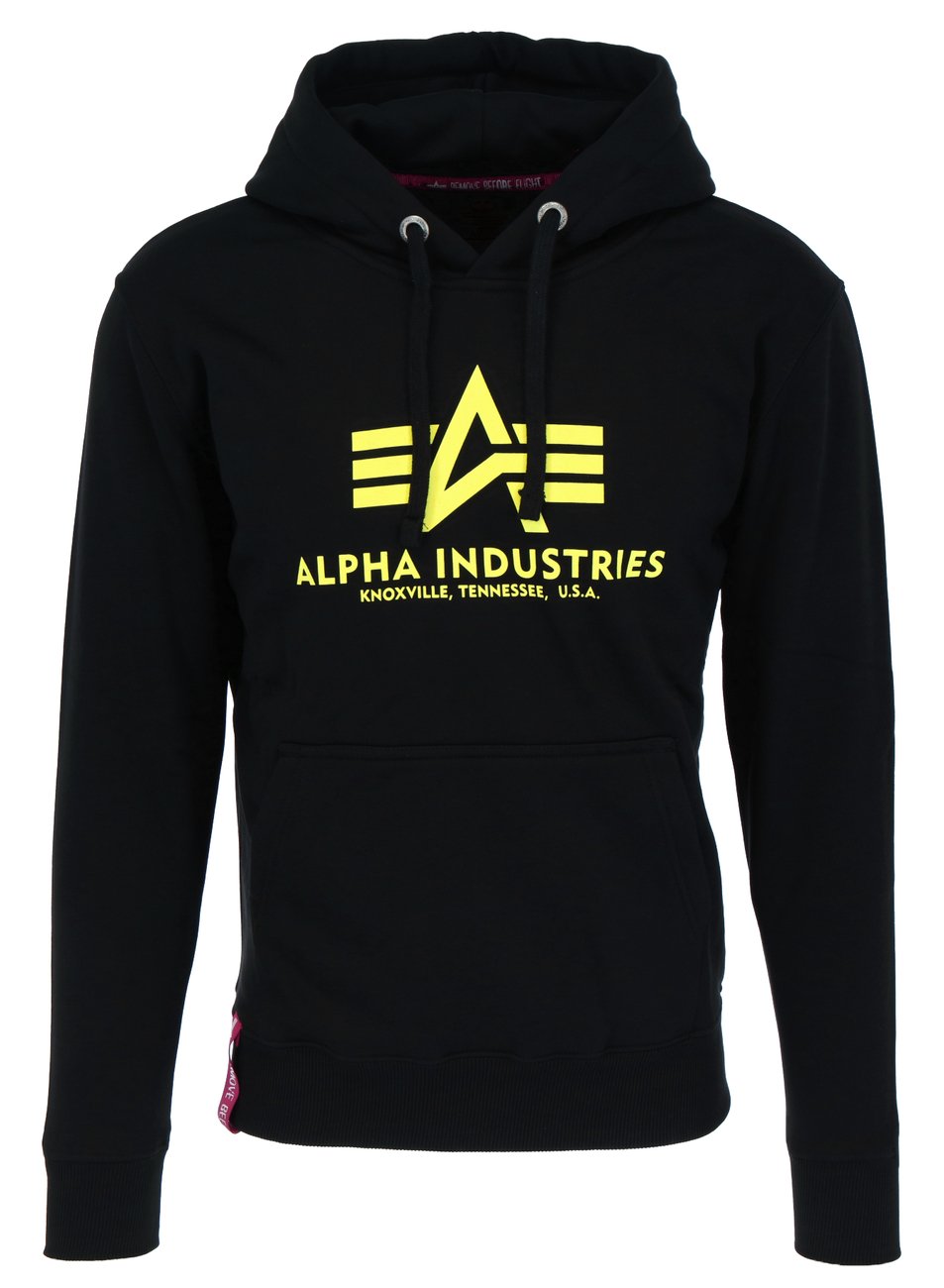 ALPHA INDUSTRIES BASIC HOODY NEON PRINT Herren Kapuzenpullover - Alpha Industries - SAGATOO - 4059146326747