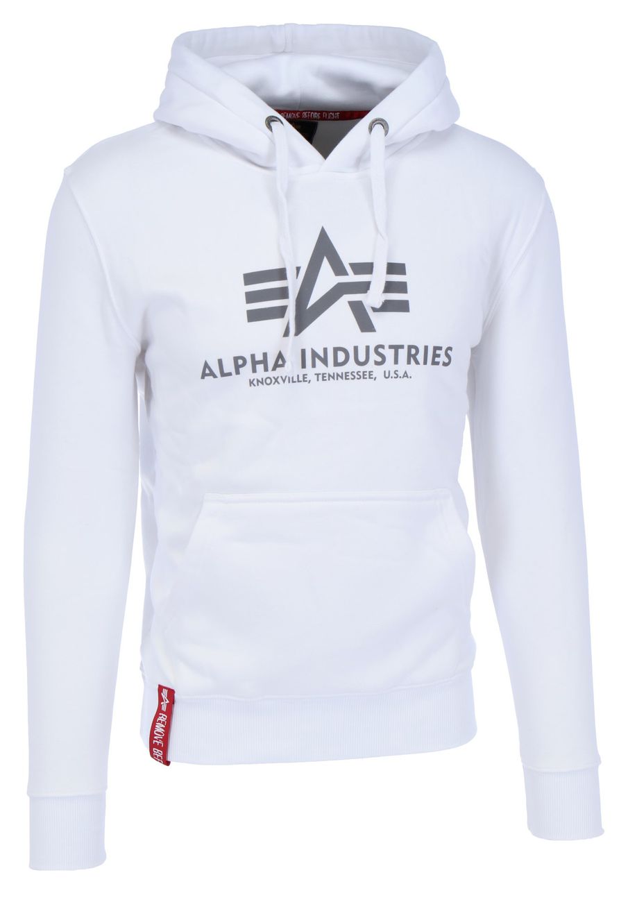 ALPHA INDUSTRIES BASIC HOODY REFLECTIVE PRINT Herren Kapuzenpullover - Alpha Industries - SAGATOO - 4059146326976