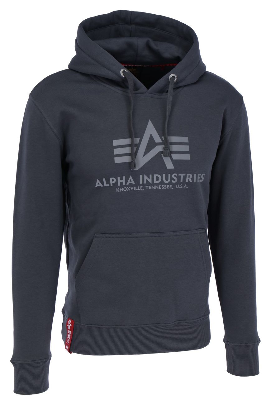 ALPHA INDUSTRIES BASIC HOODY REFLECTIVE PRINT Herren Kapuzenpullover - Alpha Industries - SAGATOO - 4059146457267